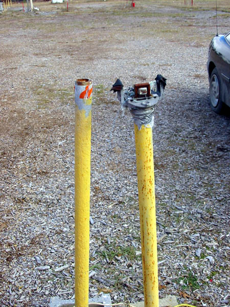 Galaxy Drive-In Theatre - Speaker Poles - Photo From Water Winter Wonderland (newer photo)